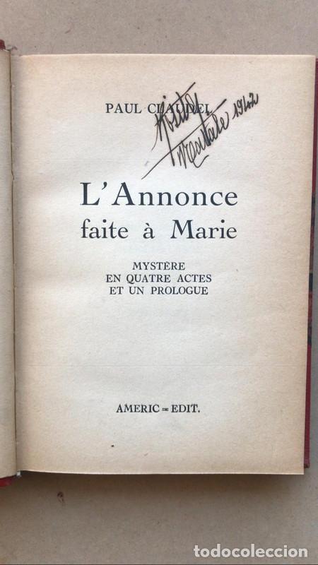 Libros de segunda mano: L annonce faite a marie - Claudel Paul - Foto 1