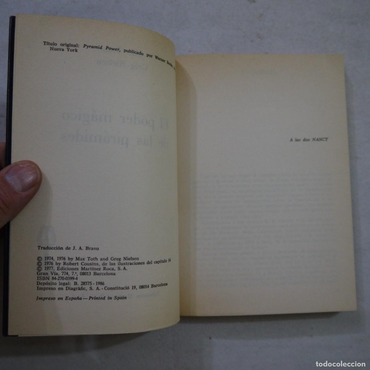 Libros de segunda mano: EL PODER M&Aacute;GICO DE LAS PIR&Aacute;MIDES - MAG TOTH TY GREG NIELSEN - MART&Iacute;NEZ ROCA - 1986 - Foto 5