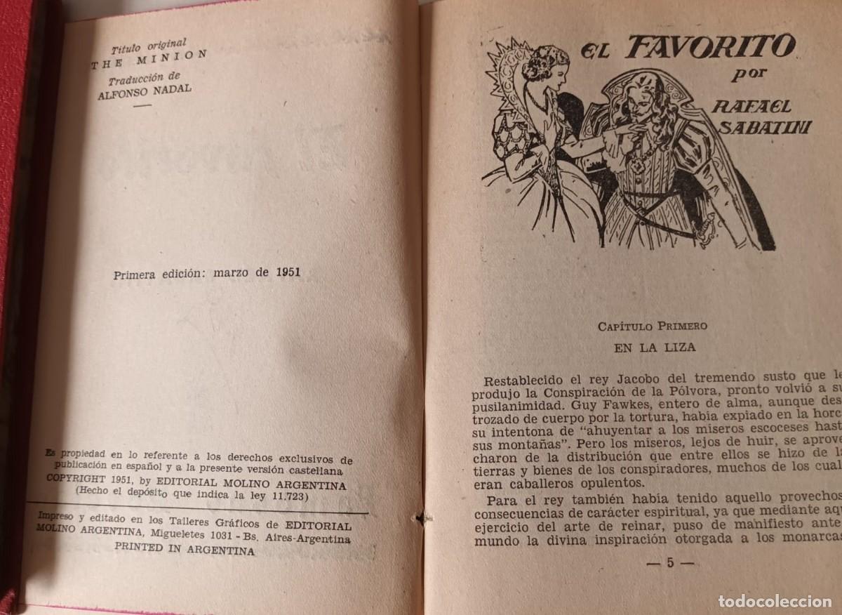 Libros de segunda mano: El favorito - Rafael Sabatini - Foto 3