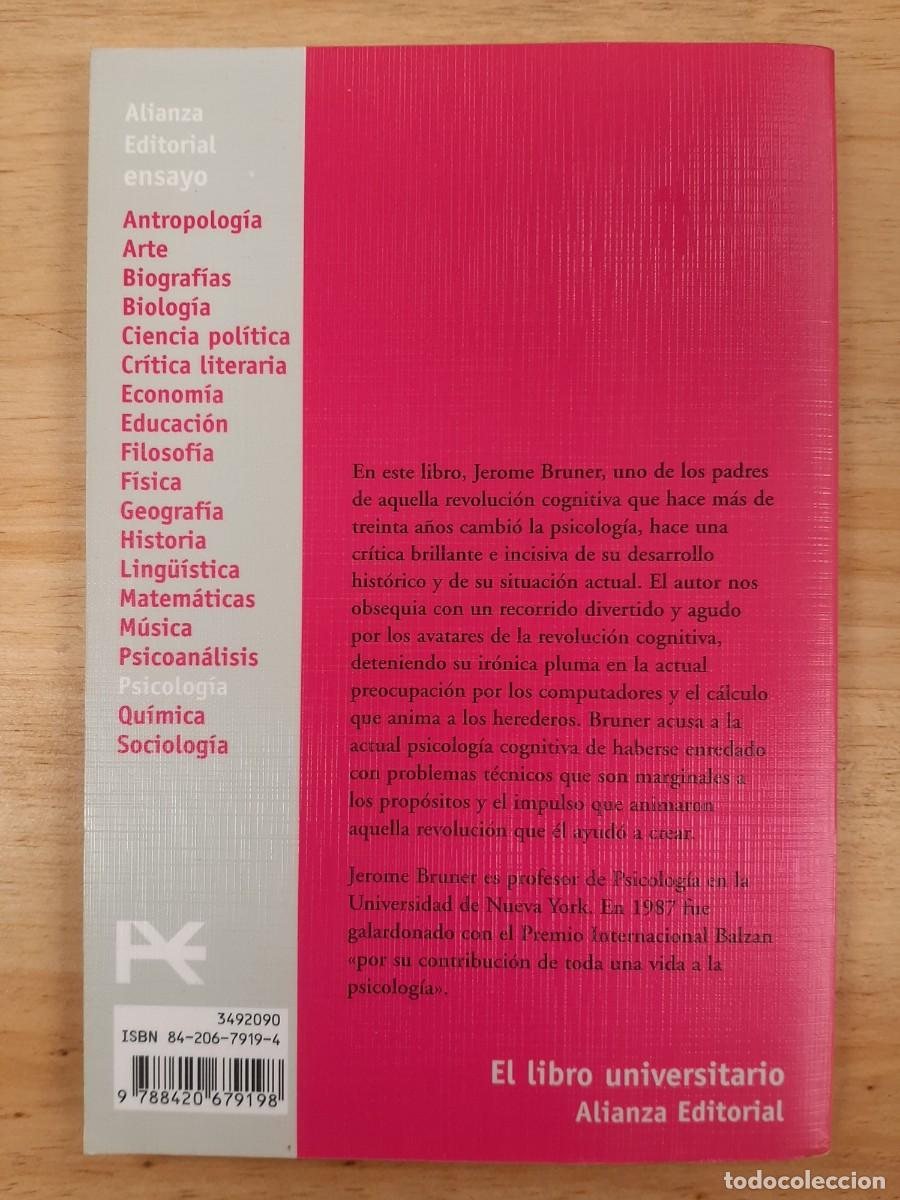 Libros de segunda mano: Actos de significado - Jerome Bruner - Alianza - 1998 - Foto 3