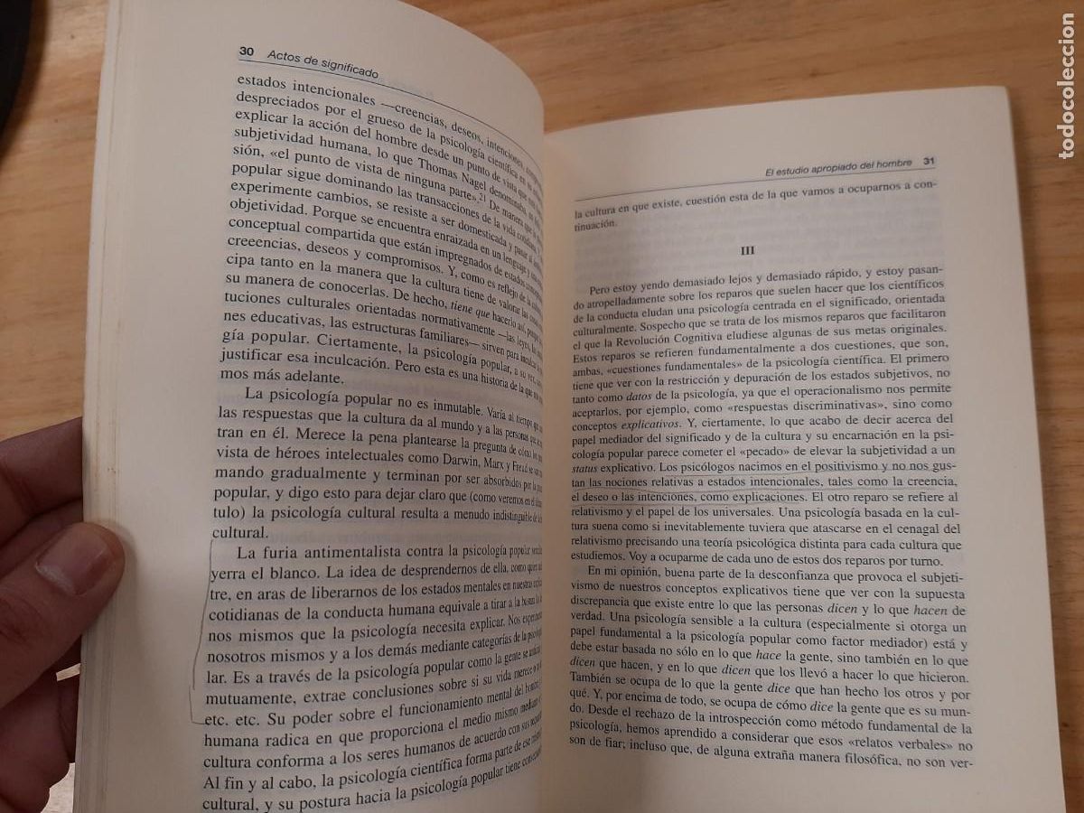 Libros de segunda mano: Actos de significado - Jerome Bruner - Alianza - 1998 - Foto 8