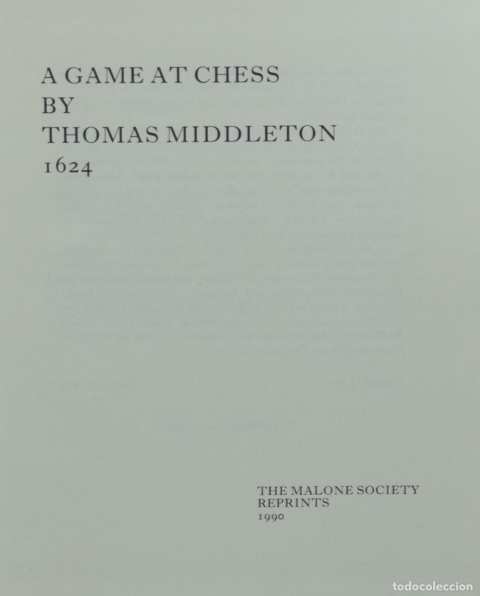 Libros de segunda mano: A GAME AT CHESS BY - Thomas MIDDLETON - Foto 1