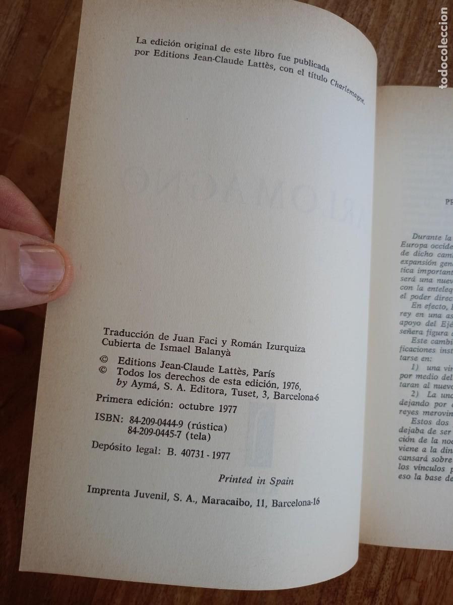 Libros de segunda mano: CARLOMAGNO. JACQUES DELPERRI&Eacute;. ED. AYM&Aacute; 1&ordf; EDICI&Oacute;N 1977 - Foto 4