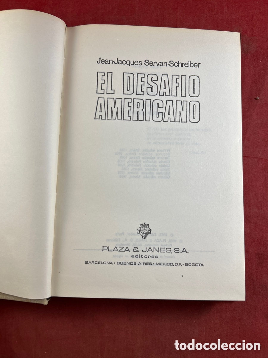 Libros de segunda mano: El desaf&iacute;o americano - Foto 1