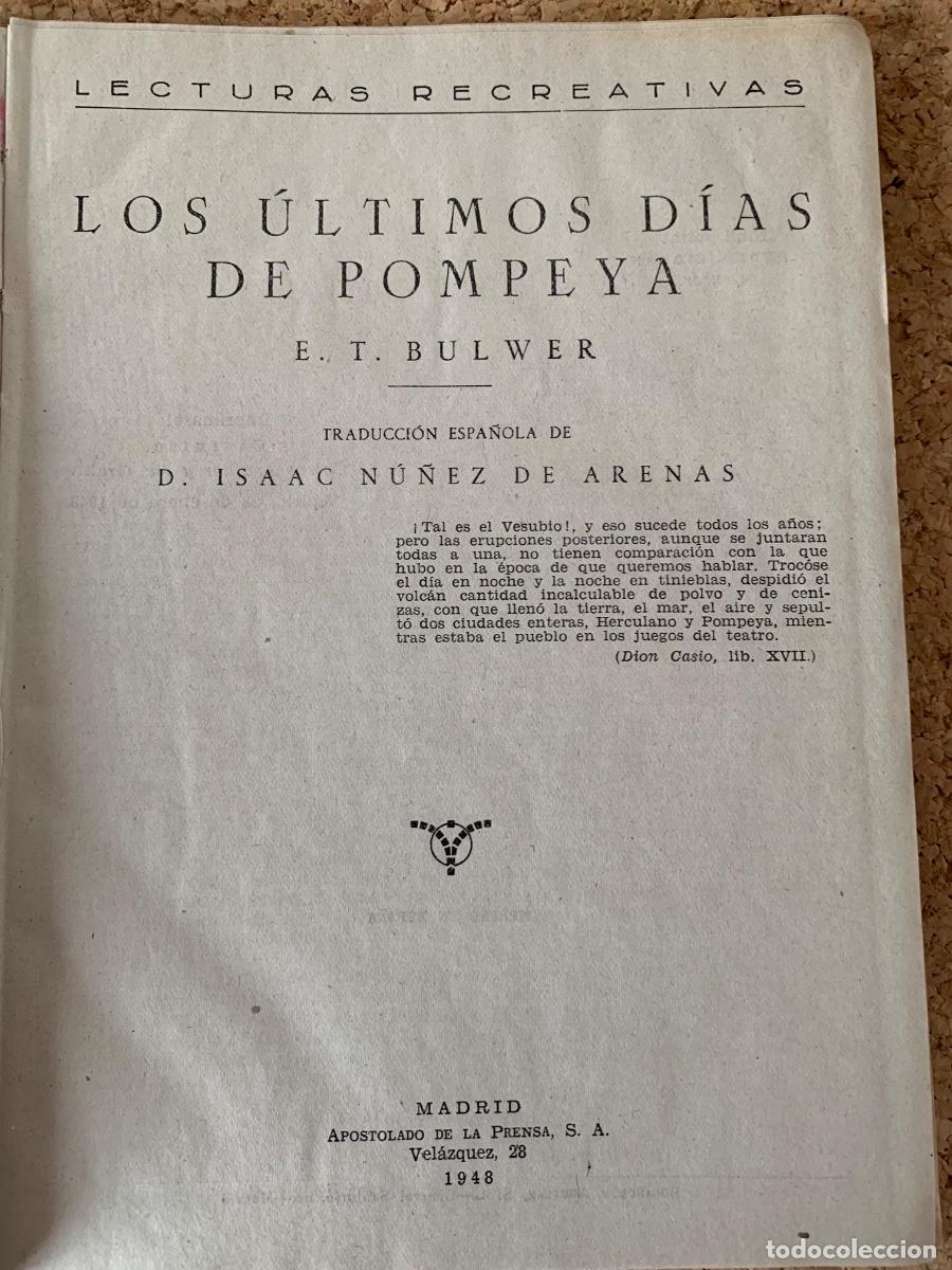 Libros de segunda mano: Los &uacute;ltimos d&iacute;as de Pompeya (Bols 42) - Foto 2