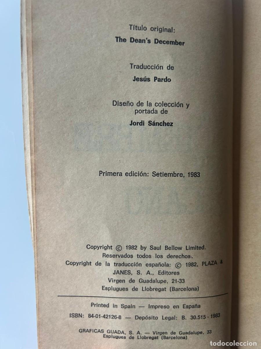 Libros de segunda mano: EL DICIEMBRE DEL DECANO. SAUL BELLOW - Foto 5