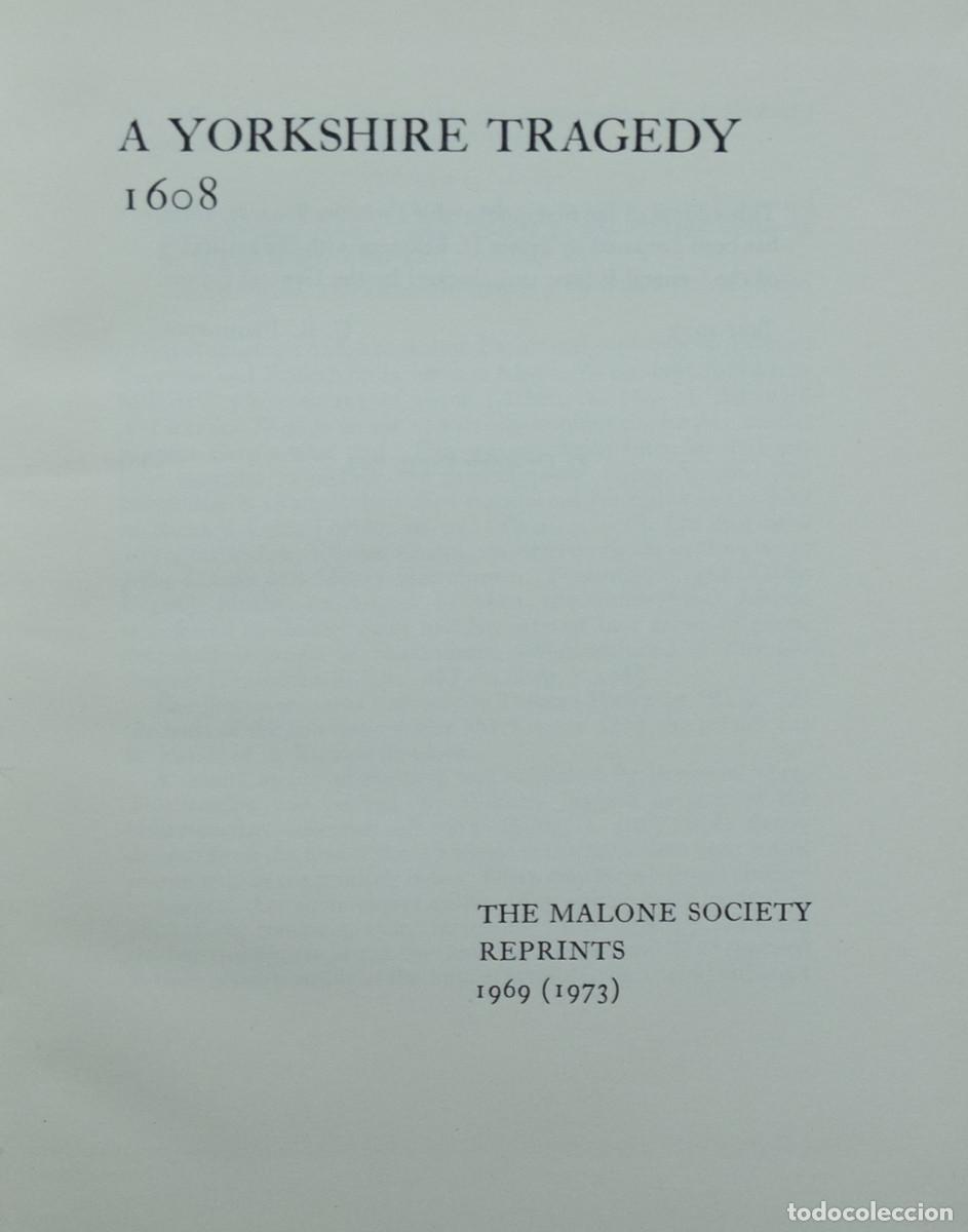 Libros de segunda mano: A YORKSHIRE TRAGEDY - An&oacute;nimo - Foto 1
