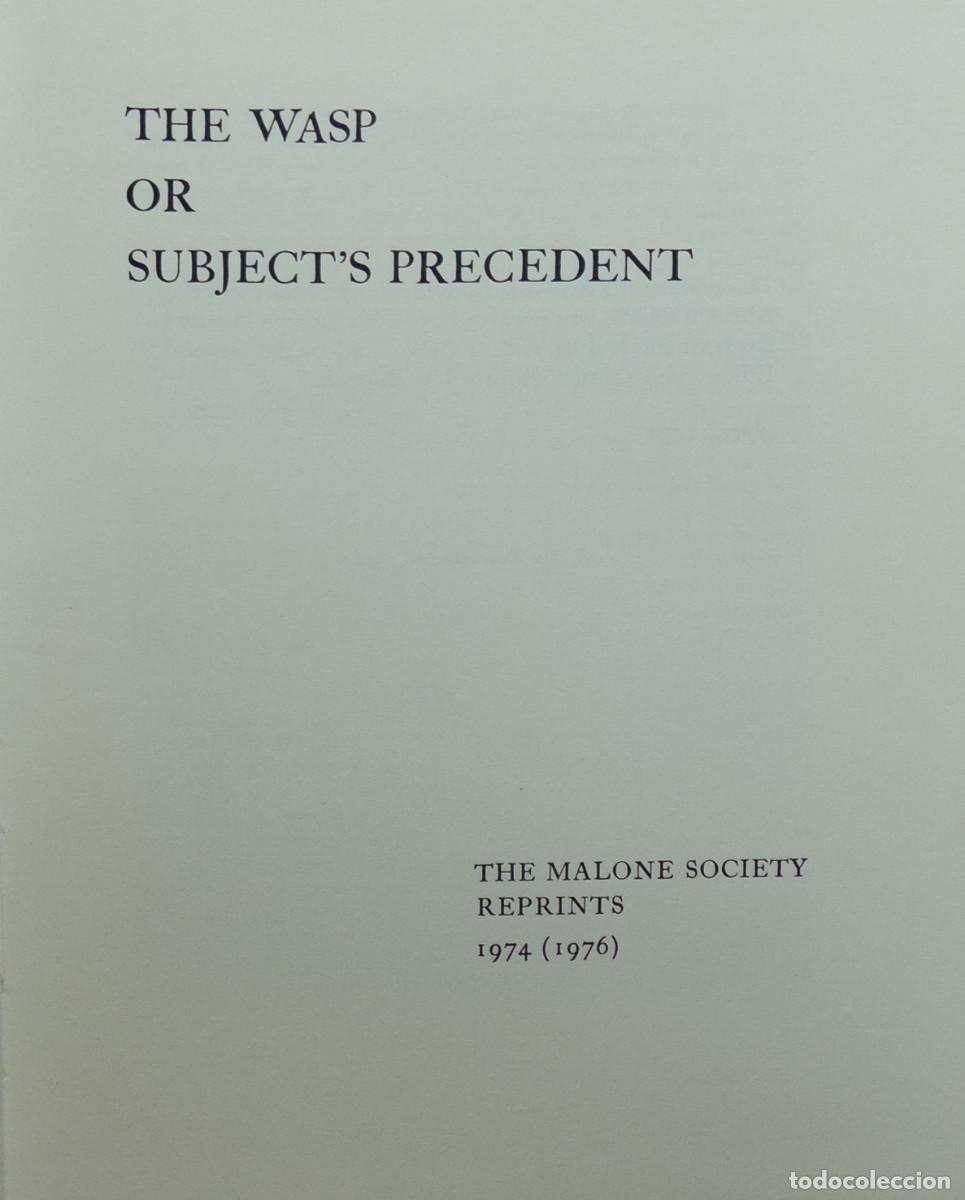Libros de segunda mano: THE WASP OR SUBJECTS PRECEDENT - An&oacute;nimo - Foto 1