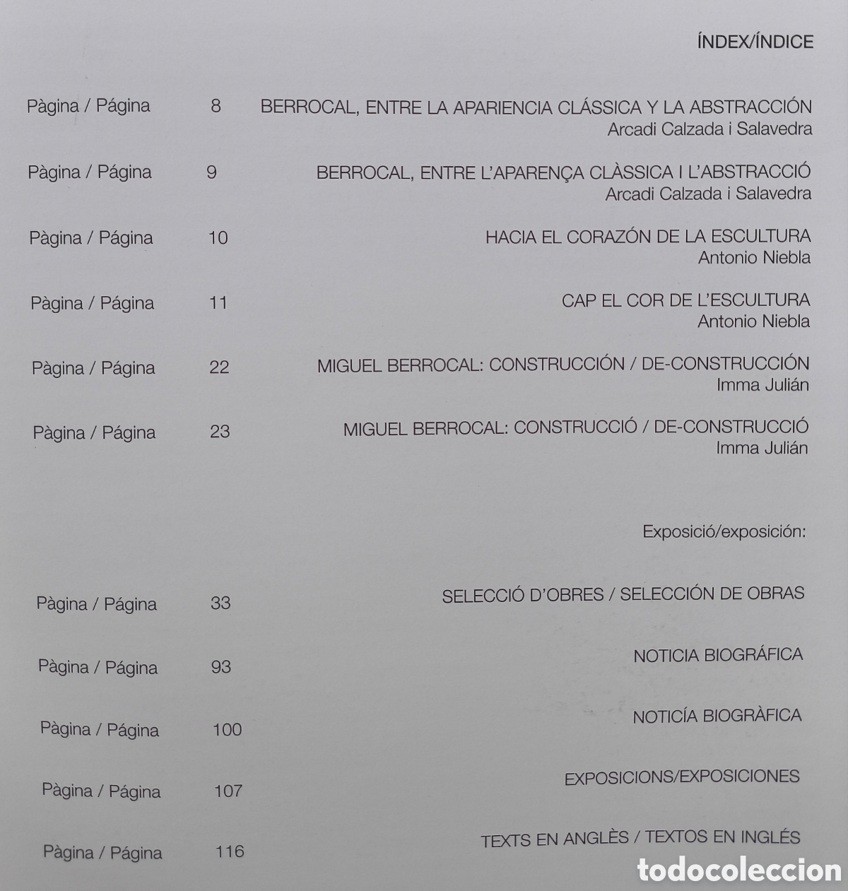 Libros de segunda mano: BERROCAL OBRA CAT&Aacute;LOGO LIBRO EXPOSICI&Oacute;N 2004 - Foto 7