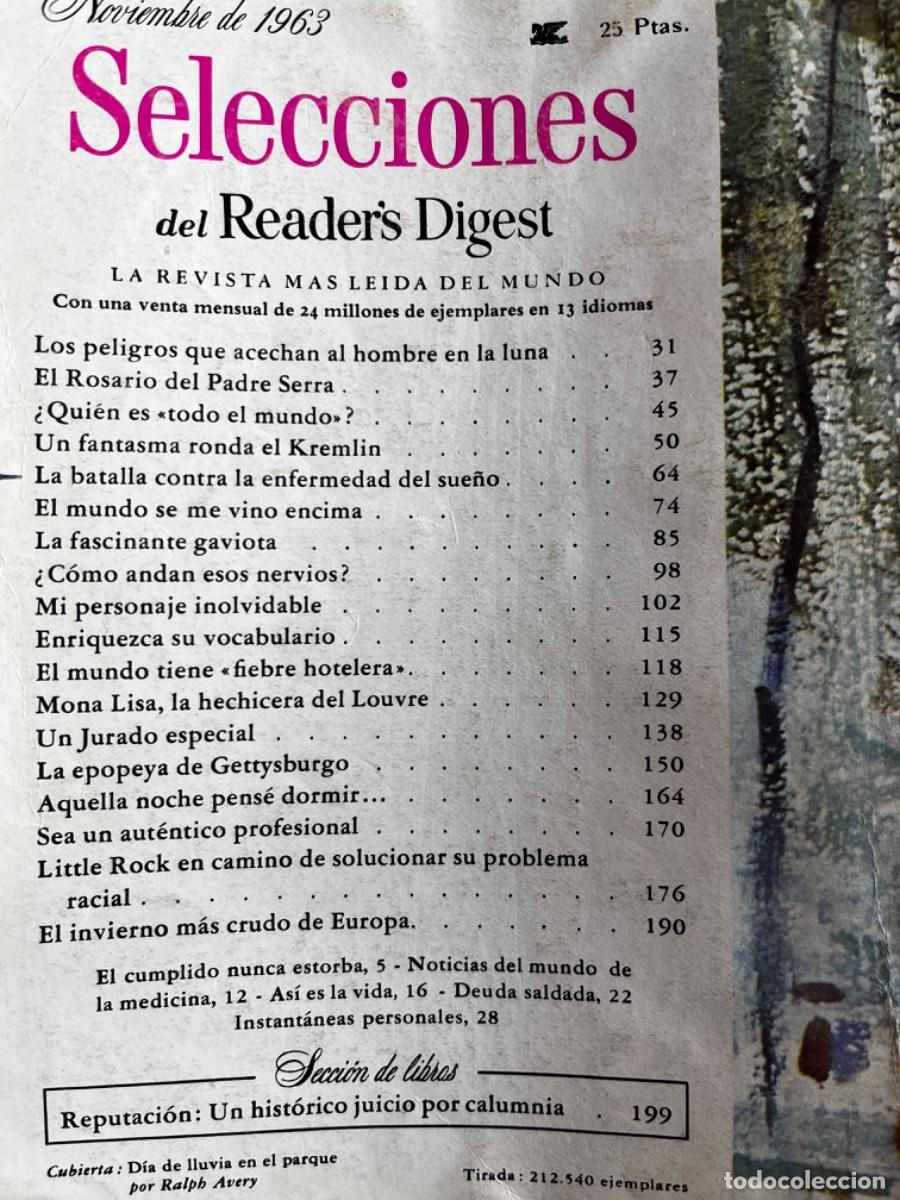 Libros de segunda mano: Selecciones del Reader&rsquo;s Digest Noviembre de 1963 - Foto 2