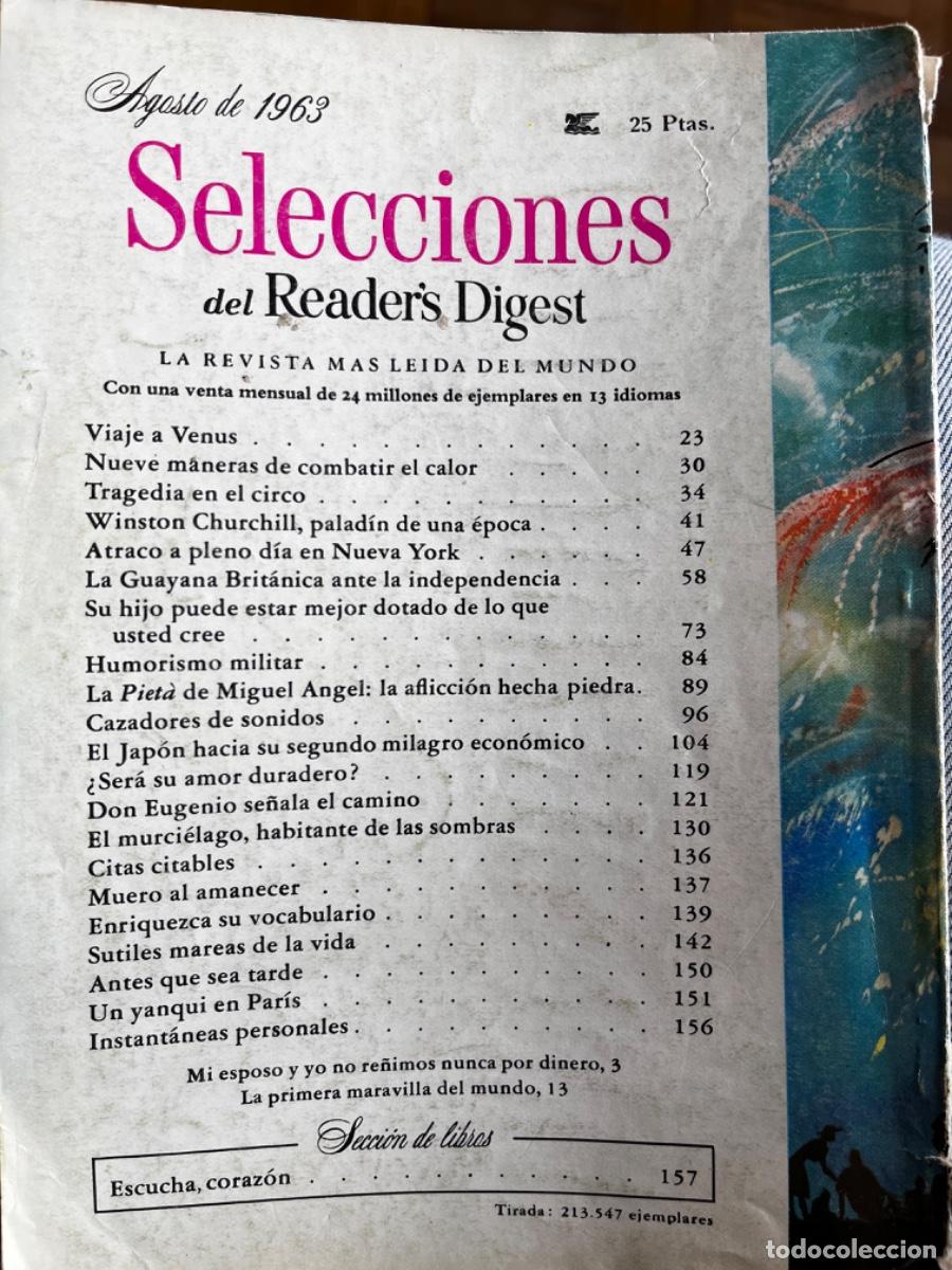 Libros de segunda mano: Selecciones del Reader&rsquo;s Digest Agosto de 1963 - Foto 2
