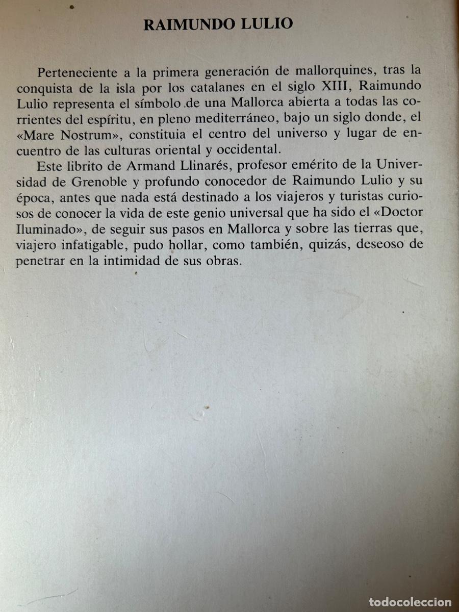 Libros de segunda mano: Ramon Llull. El mallorquin universal. Armand Llinar&eacute;s - Foto 2