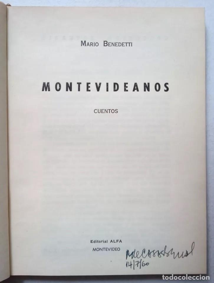 Libros de segunda mano: Benedetti, Mario - Montevideanos - H&eacute;ctor Ucar - Primera Edici&oacute;n - (1959) - Foto 3