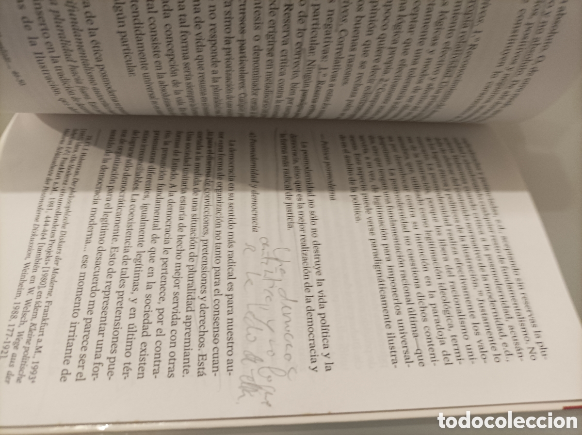 Libros de segunda mano: Diego Bermejo - Posmodernidad, pluralidad y transversalidad - Foto 5