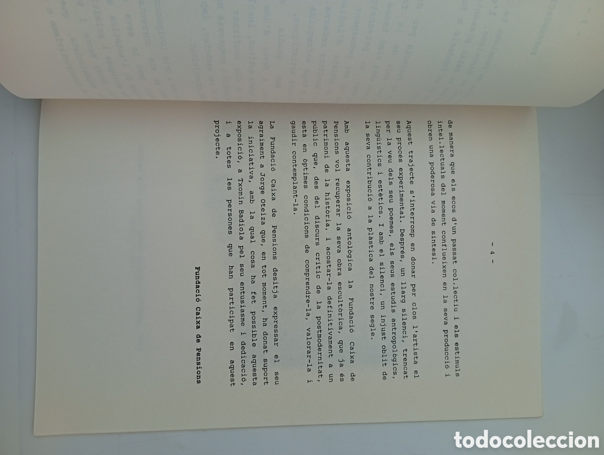 Libros de segunda mano: Dossier de prensa Oteiza Prop&ograve;sit experimental 1988 Caixa - Foto 8