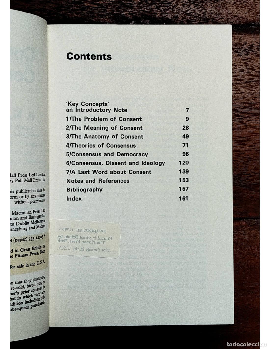 Libros de segunda mano: CONSENT & CONSENSUS. PARTRIDGE, P. H. Macmillan. 1971. - Foto 3