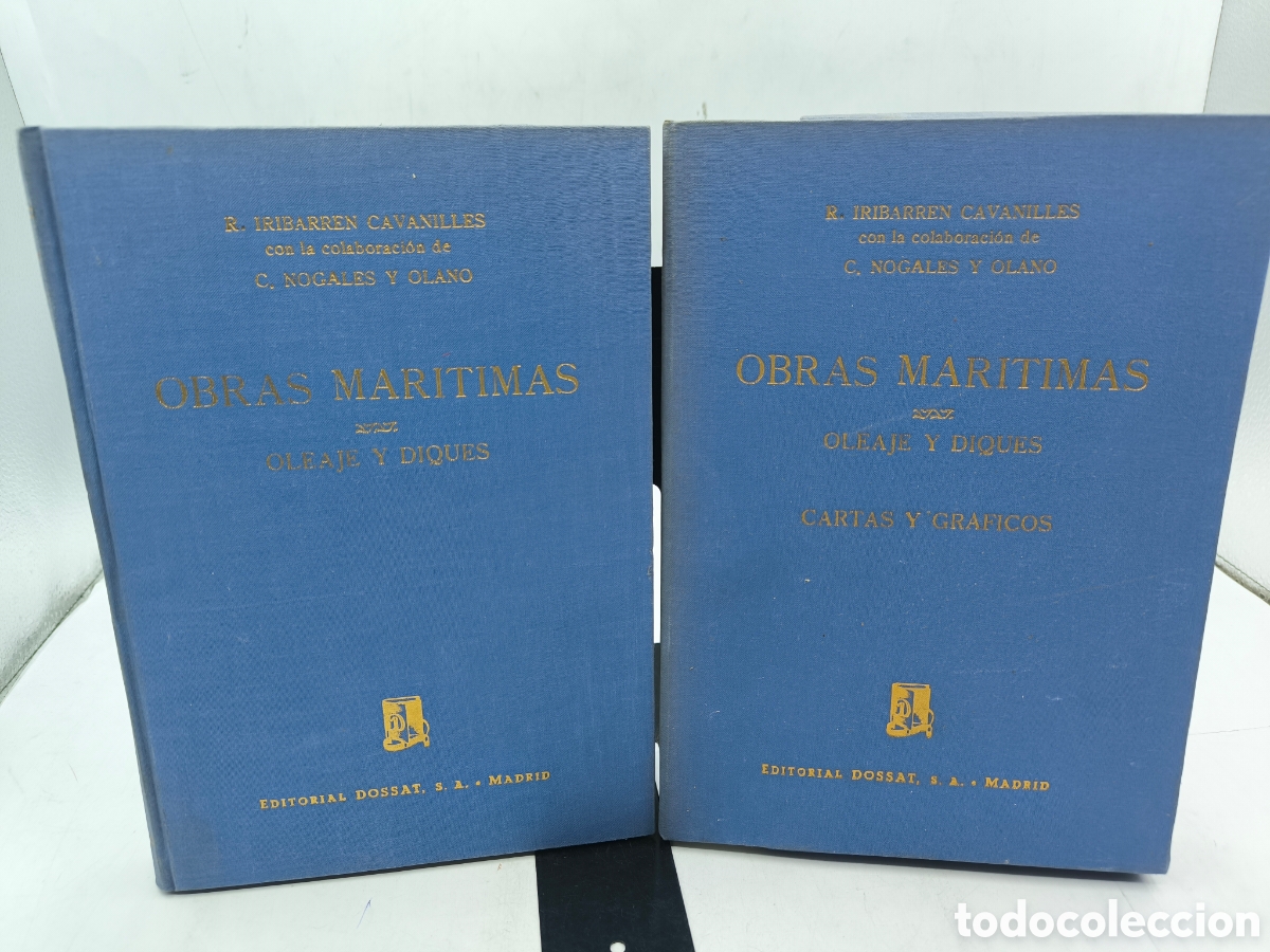 Libros de segunda mano: Obras mar&iacute;timas oleaje y diques + Cartas y gr&aacute;ficos.por Ram&oacute;n Iribarren Cavanilles