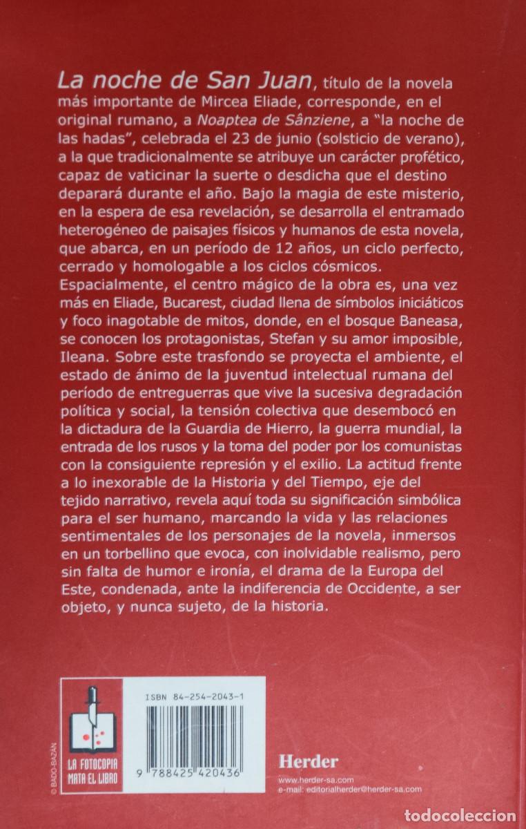 Libros de segunda mano: LA NOCHE DE SAN JUAN - MIRCEA ELIADE - Foto 2