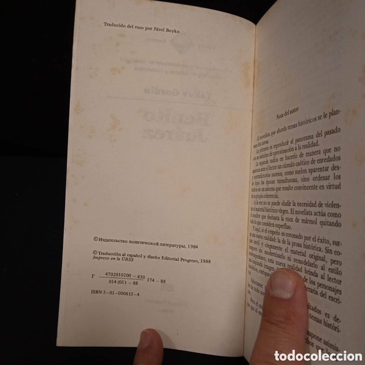 Libros de segunda mano: BENITO JU&Aacute;REZ - Y&Aacute;KOV GORDIN - PROGRESO 1988 #9208 - Foto 3