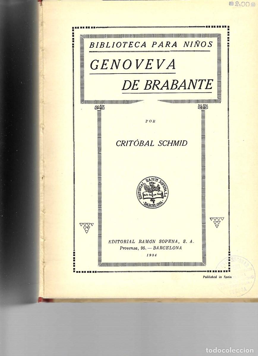 Libros de segunda mano: GENOVEVA DE BRABANTE, DE CRISTOBAL SCHMID - SOPENA 1934 - Foto 3
