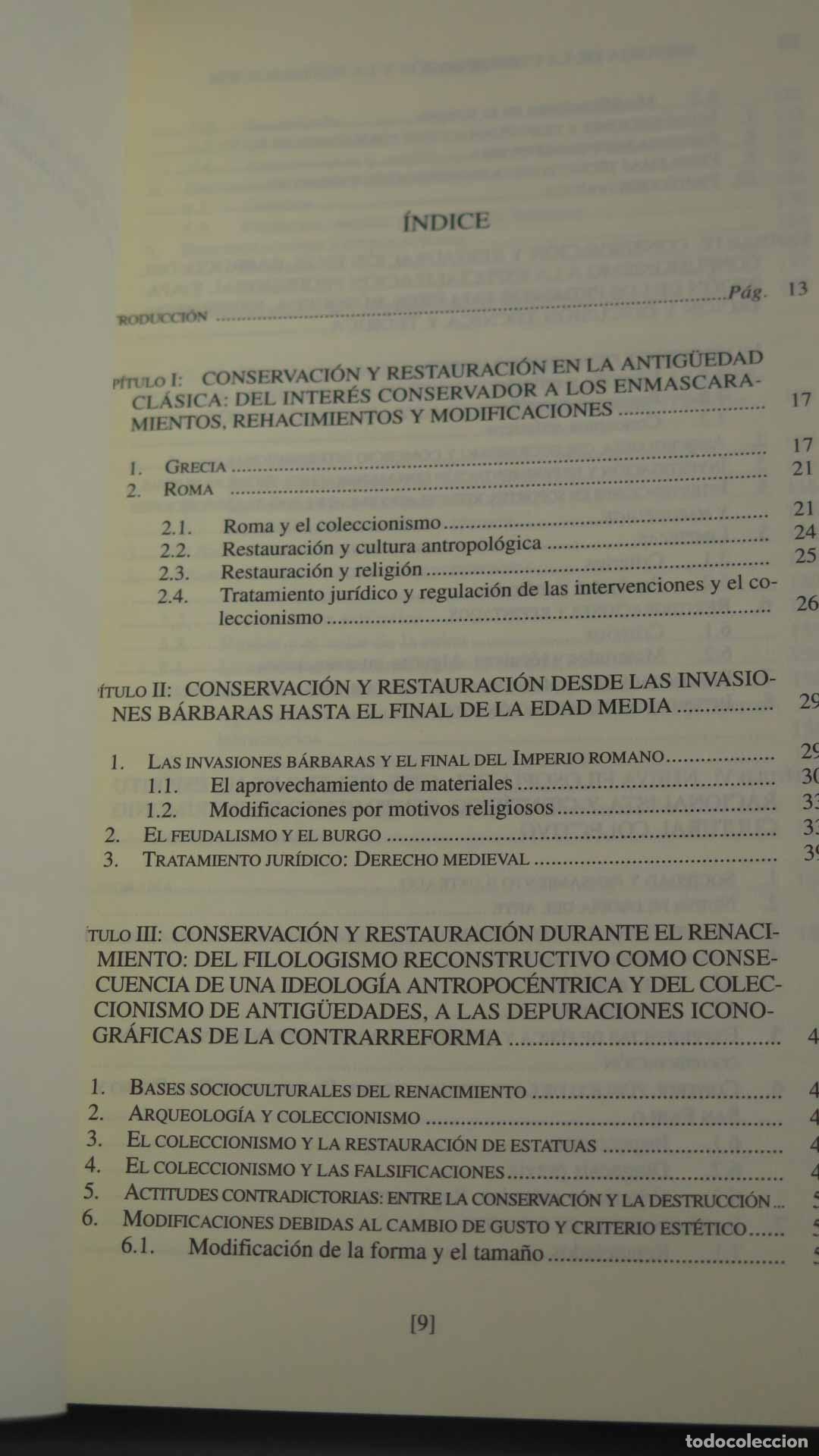 Libros de segunda mano: HISTORIA DE LA CONSERVACION Y LA RESTAURACI&Oacute;N MACARR&Oacute;N MIGUE - Foto 2