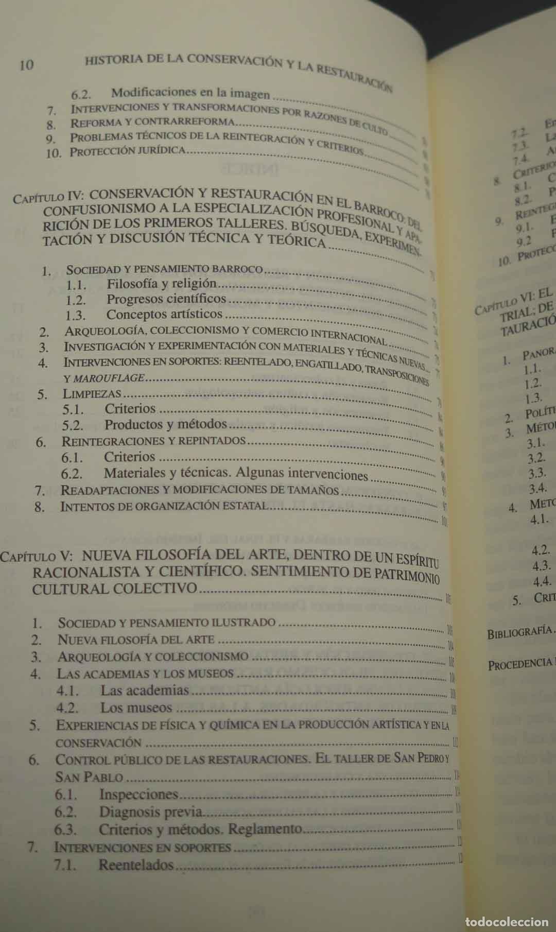 Libros de segunda mano: HISTORIA DE LA CONSERVACION Y LA RESTAURACI&Oacute;N MACARR&Oacute;N MIGUE - Foto 3