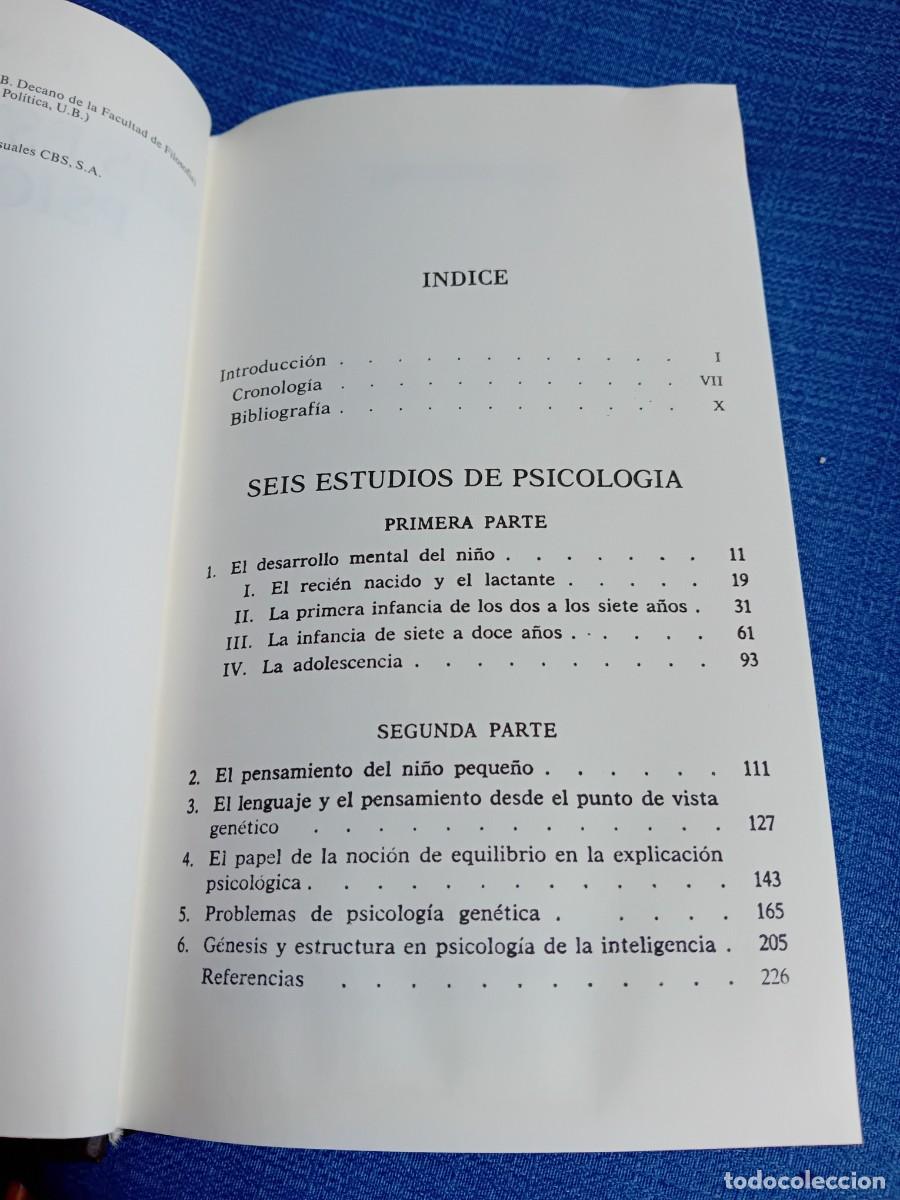 Libros de segunda mano: Jean Piaget, seis estudios de psicolog&iacute;a - Foto 3