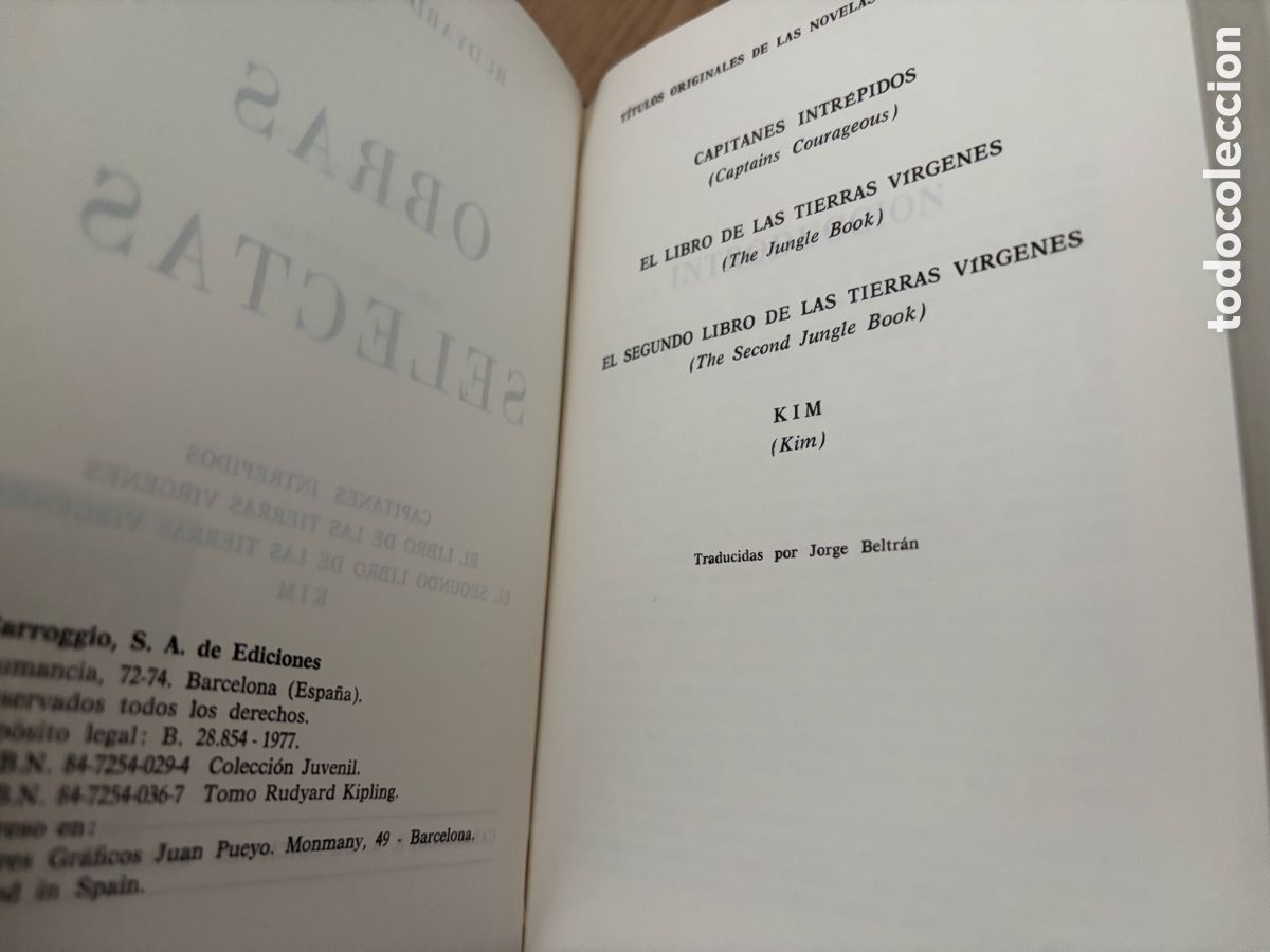 Libros de segunda mano: OBRAS SELECTAS. RUDYARD KIPLING. 1977 - Foto 3