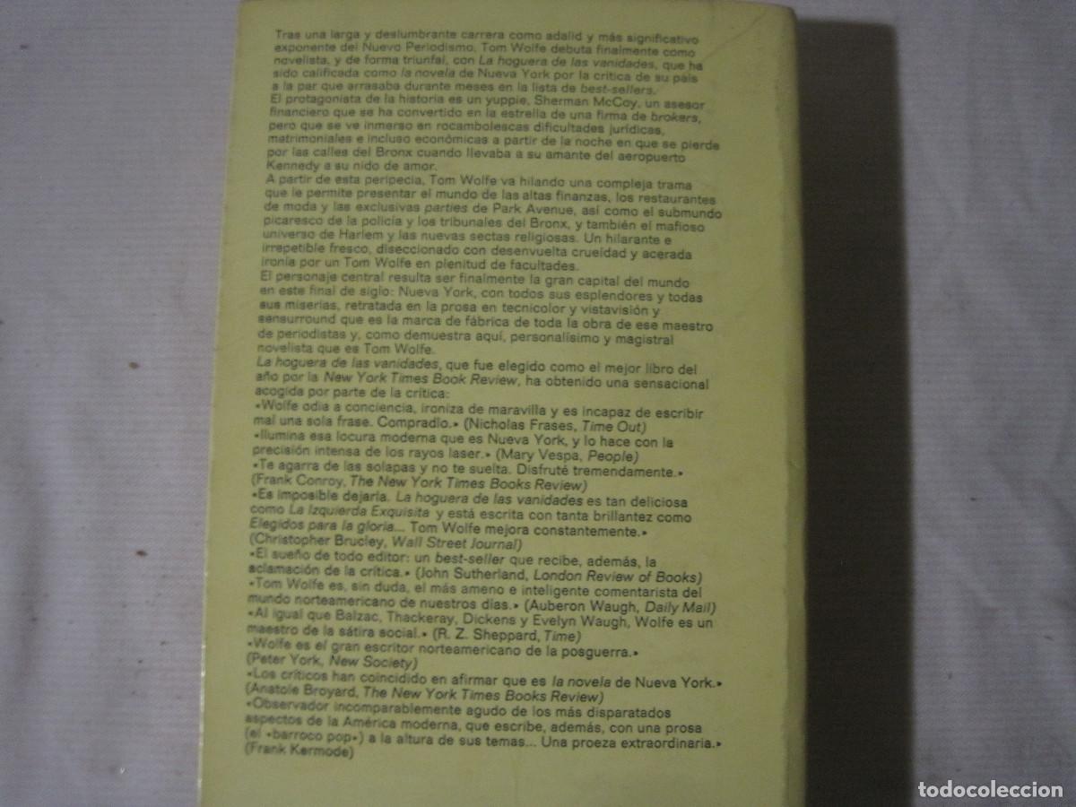 Libros de segunda mano: Tom Wolfe - La Hoguera de las vanidades - Anagrama - Foto 3