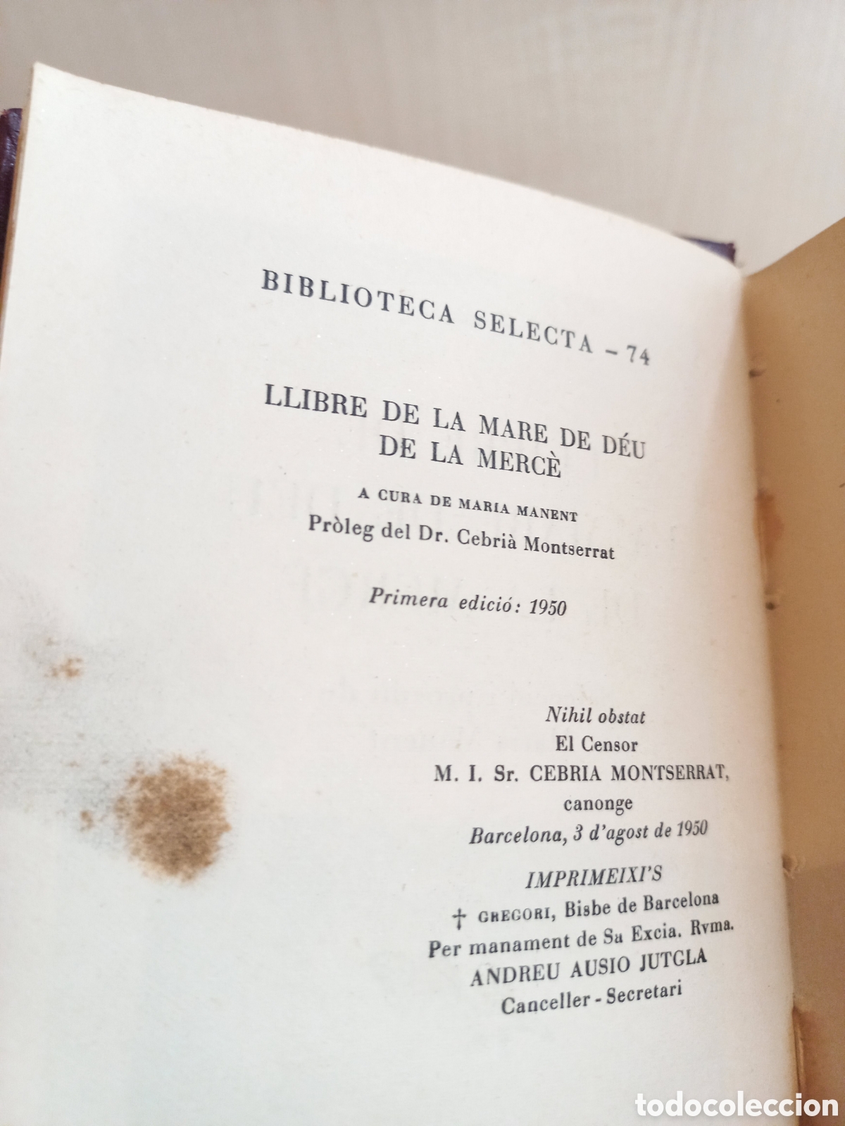 Libros de segunda mano: Llibre de la Mare de D&eacute;u de la Merc&egrave;. Mari&agrave; Manent. Selecta, 1950. Catal&aacute;n. - Foto 5