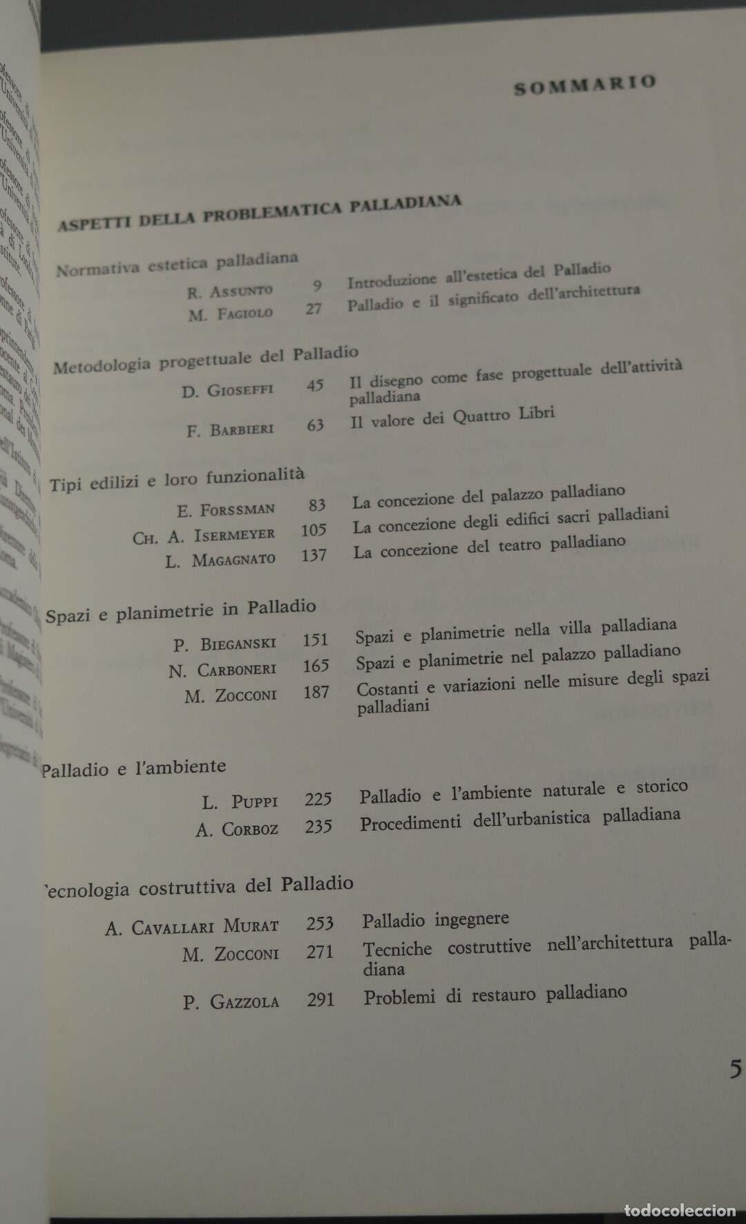 Libros de segunda mano: ASPETTI DELLA PROBLEMATICA PALLADIANA - Foto 2