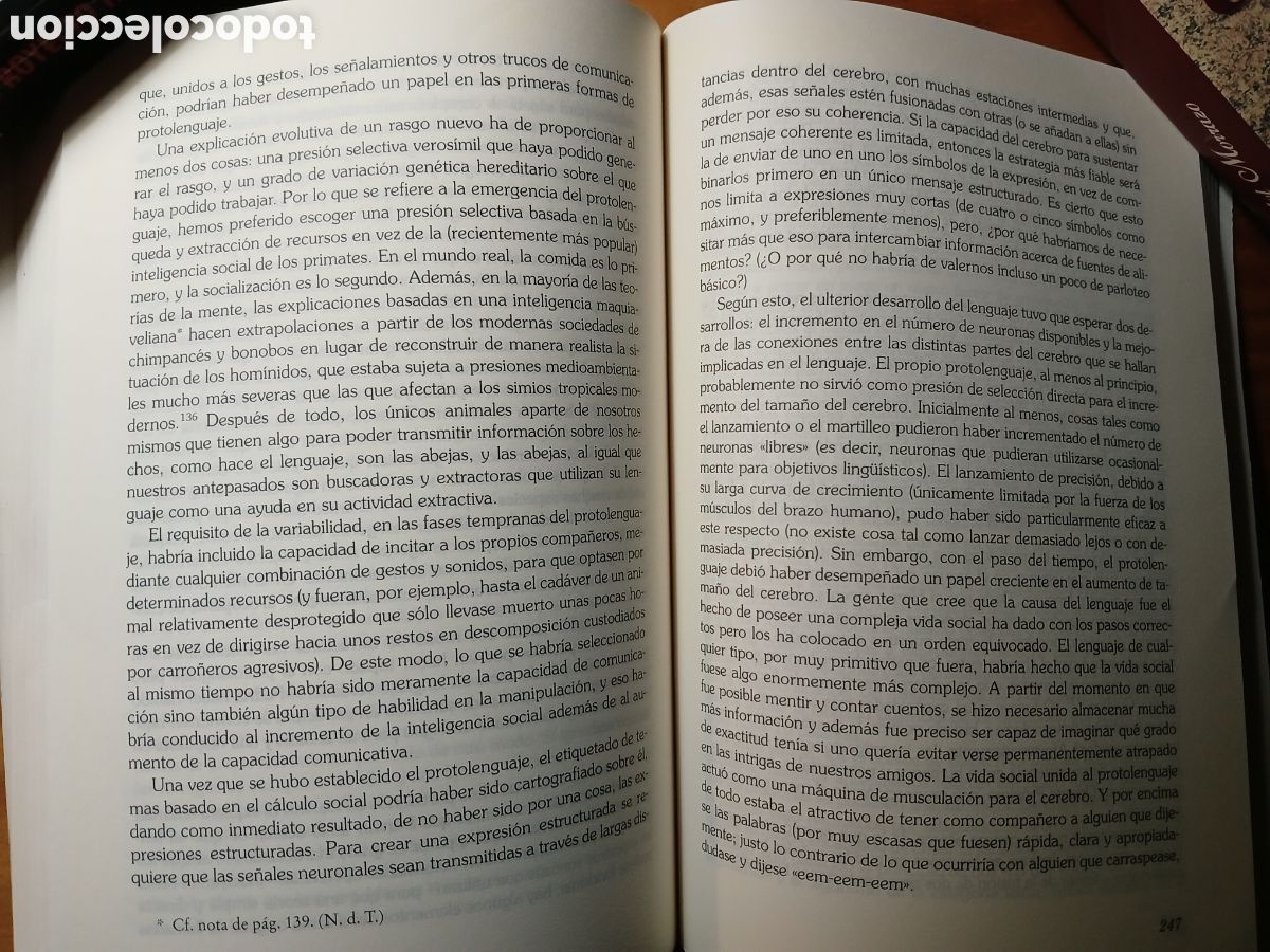 Libros de segunda mano: Lingua ex Machina. William H. Calvin y Derek Bickerton. - Foto 10