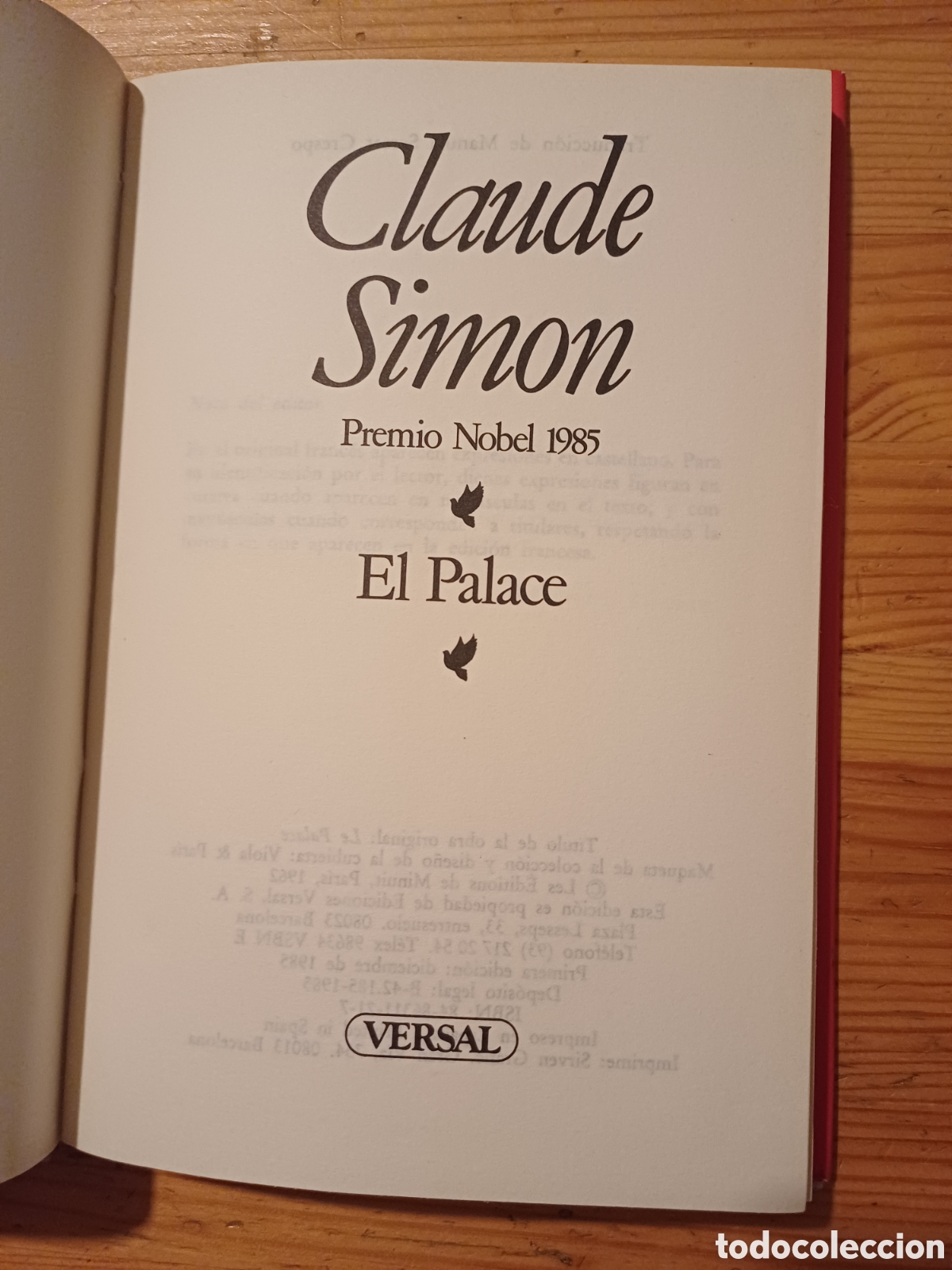 Libros de segunda mano: El Palace Claude Simon Premio Nobel 1985 - Foto 2