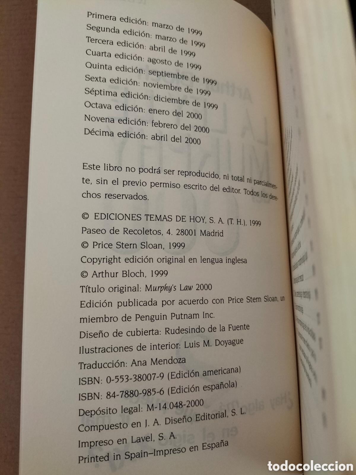 Libros de segunda mano: La ley de Murphy del 2000. Arthur Bloch. Libro - Foto 3