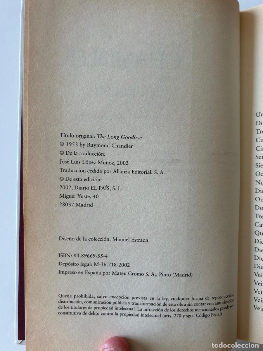Libros de segunda mano: EL LARGO ADI&Oacute;S. RAYMOND CHANDLER - Foto 5