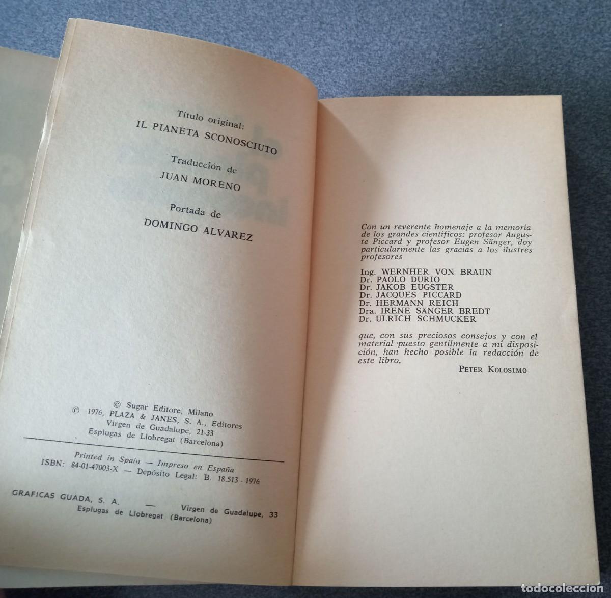 Libros de segunda mano: El Planeta Inc&oacute;gnito Peter Kolosimo - Foto 5
