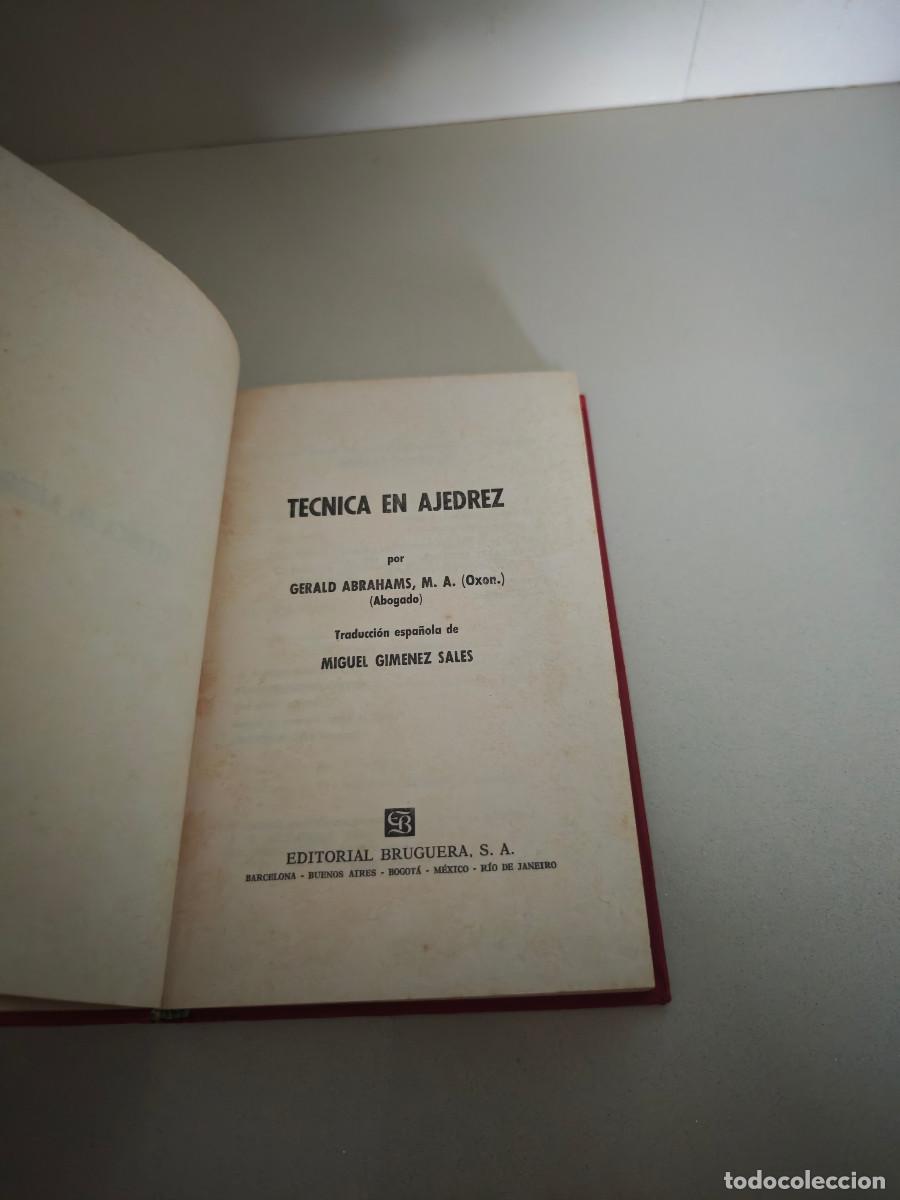 Libros de segunda mano: La tecnica en ajedrez. Primera edicion: junio 1965. Gerald Abrahams - Foto 3
