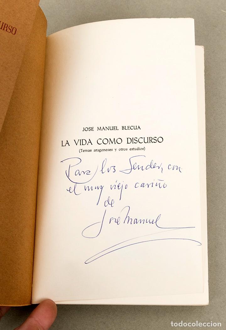 Libros de segunda mano: Jos&eacute; Manuel Blecua - La vida como discurso - 1980 - Dedicatoria aut&oacute;grafa - Foto 4