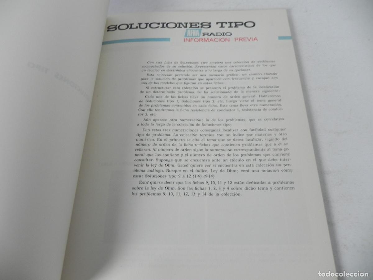Libros de segunda mano: SOLUCIONES TIPO PARA RADIOT&Eacute;CNICOS (AFHA -1977) - Foto 3