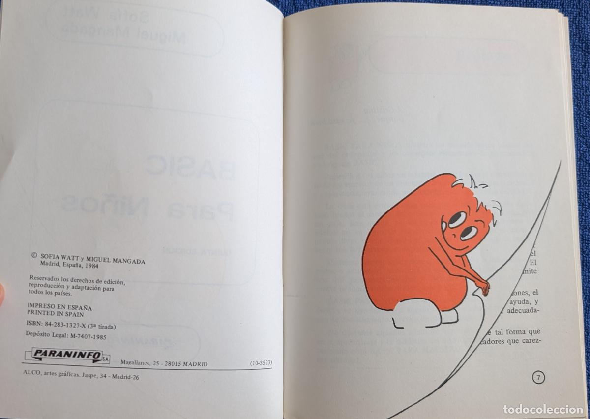 Libros de segunda mano: Basic para ni&ntilde;os - Sof&iacute;a Watt - Miguel Mangada - Paraninfo (1985) - Foto 4