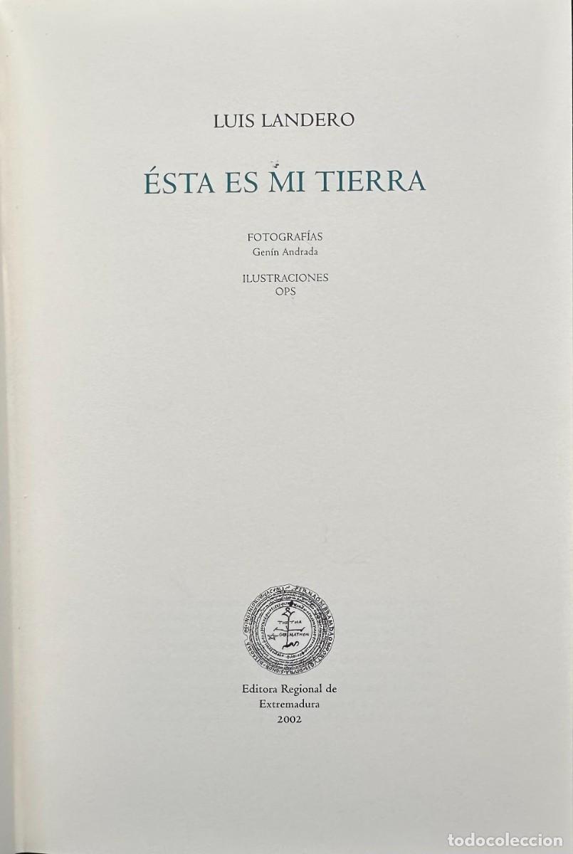 Libros de segunda mano: Landero, Luis. Esta es mi tierra - Foto 1