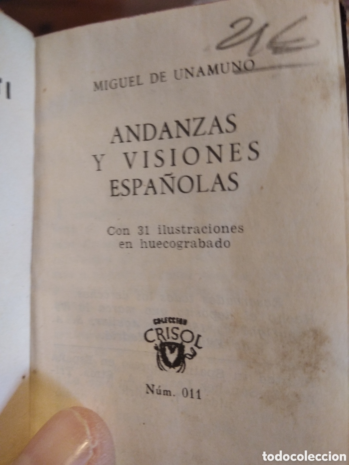 Libros de segunda mano: Miguel, unamuno, visiones de espa&ntilde;a1957,crisolin - Foto 2