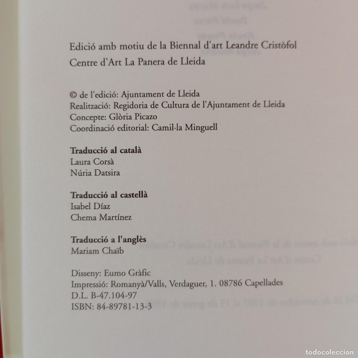 Libros de segunda mano: IMPASSE - GL&Ograve;RIA PICAZO - AJUNTAMENT DE LLEIDA - 1997 / 2836 - Foto 4
