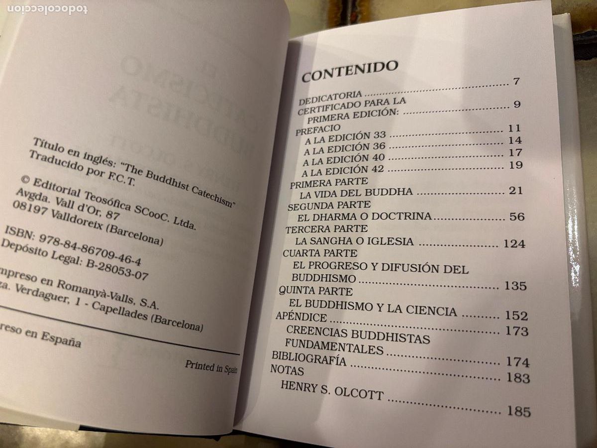 Libros de segunda mano: El Catecismo Buddhista. Henry Olcott. Editorial Teos&oacute;fica - Foto 2
