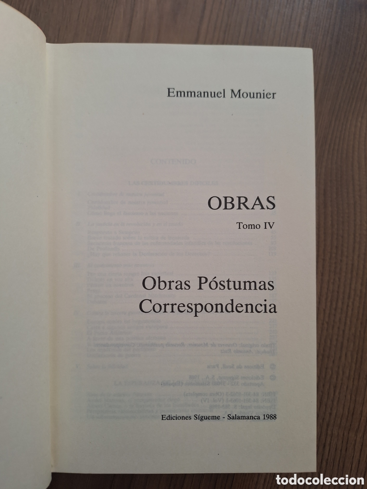 Libros de segunda mano: E. MOUNIER, Obras Completas IV - Foto 5