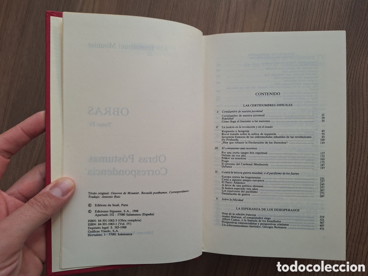 Libros de segunda mano: E. MOUNIER, Obras Completas IV - Foto 6