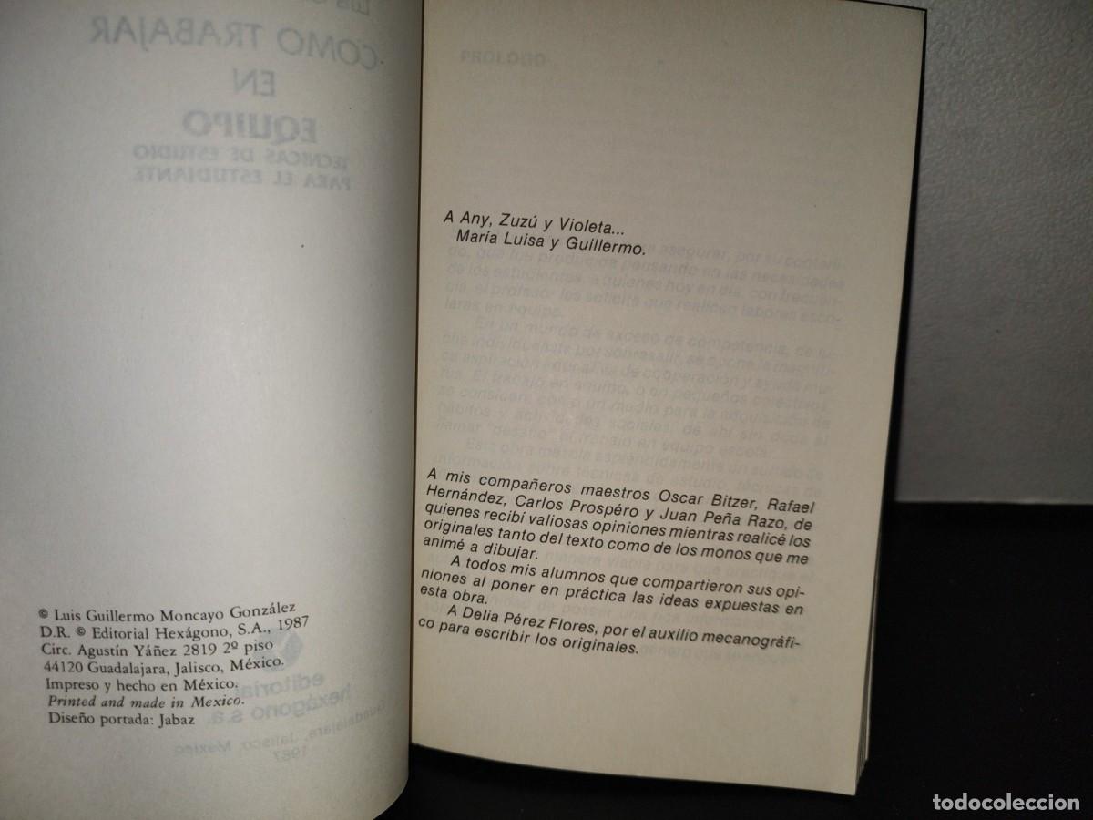 Libros de segunda mano: 142- C&Oacute;MO TRABAJAR EN EQUIPO - LUIS GUILLERMO MONCAYO - Foto 5