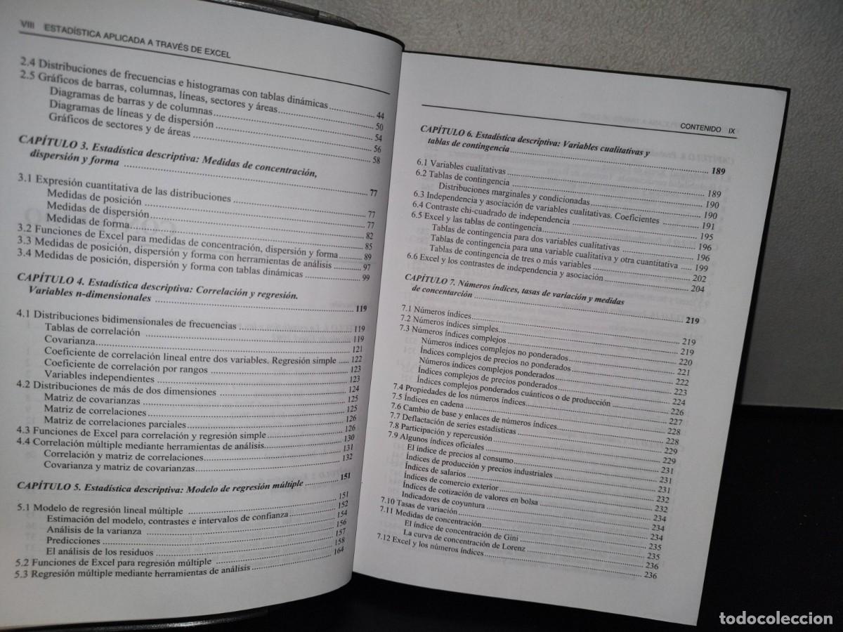 Libros de segunda mano: 142- ESTAD&Iacute;STICA APLICADA A TRAV&Eacute;S DE EXCEL - C&Eacute;SAR P&Eacute;REZ L&Oacute;PEZ - Foto 8