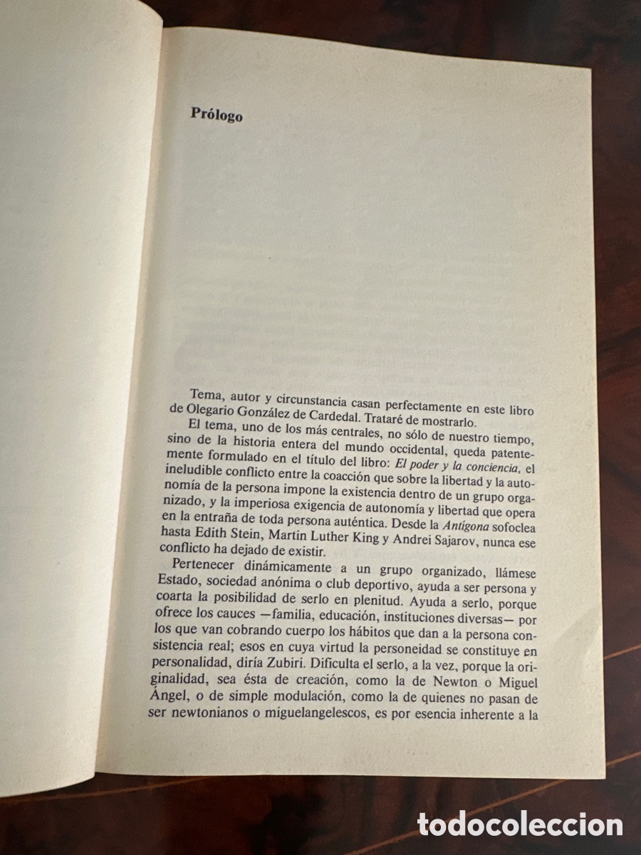 Libros de segunda mano: EL PODER Y LA CONCIENCIA / OLEGARIO GONZALEZ DE CARDENAL / ESPASA - Foto 7
