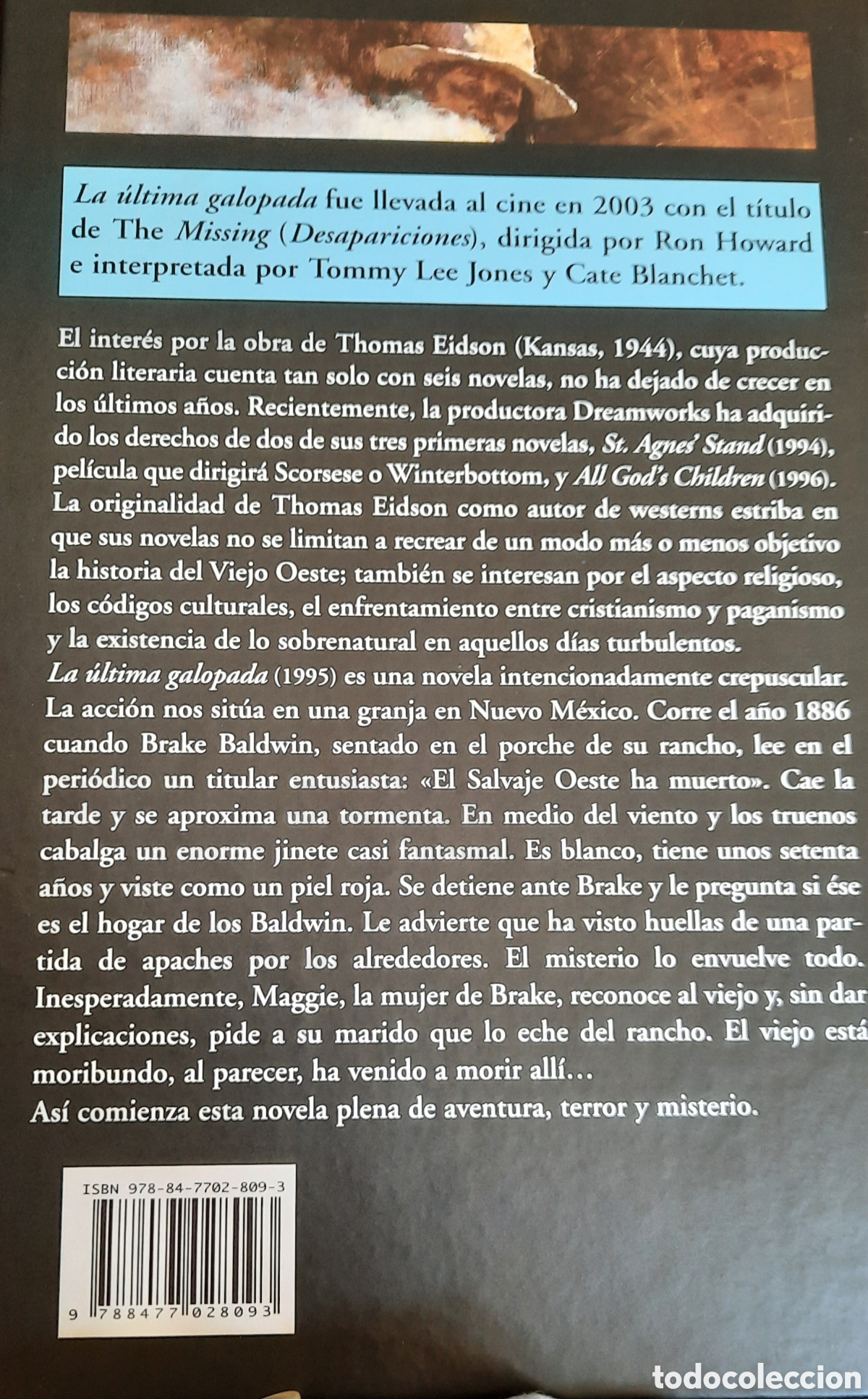 Libros de segunda mano: La &uacute;ltima galopada, Thomas Eidson. Valdemar/frontera 1&ordf; edici&oacute;n - Foto 4